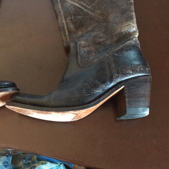 RARE Frye 6 Sandra antique brown finish - Picture 5 of 8